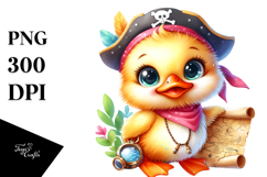 Smiling Cute Baby Duck PNG Product Image 1