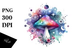 Magical Celestial Mushroom Splash | Sublimation Clipart Product Image 1
