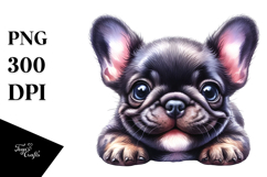 Watercolor Baby French Bulldog PNG Product Image 1