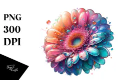 Gerbera Made of Diamonds, PNG Product Image 1