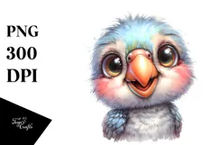 Cute Baby Parrot PNG Product Image 1