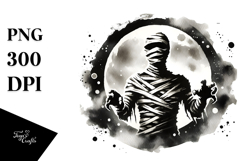 Washed Watercolor Style Mummy PNG Product Image 1