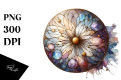 Stained Golden Cosmos | Sublimation | Clipart Product Image 1