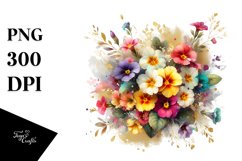 Colorfull Bouquet with Primrose | Clipart Product Image 1