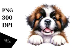 Cute Baby Saint Bernard PNG Product Image 1