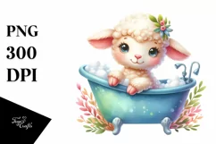 Colorful Watercolor Baby Lamb Product Image 3
