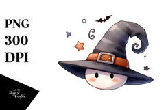 Funny Halloween Clipart Hat PNG Product Image 1