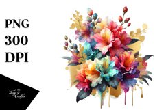 Colorfull Vibrant Bouquet with Rhododendron | Clipart Product Image 3