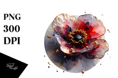 Poppy with Golden Insertions, PNG Product Image 1