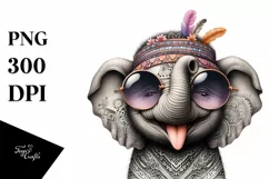 Elephant Sunglasses Tongue Clipart Product Image 1
