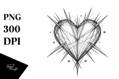 Heart with Spikes, Transparent PNG Product Image 1