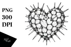 Heart Line Drawing, PNG Product Image 1