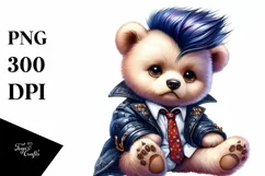 Expressive Baby Bear with Winter Attire PNG Product Image 1