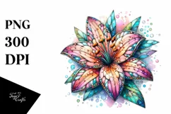 Vibrant Wooden Lily PNG Product Image 3