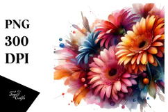 Vibrant Fairy House Rainbow Flower | Clipart Product Image 1