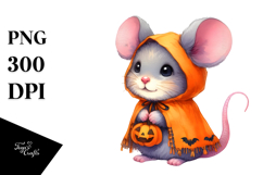 Simple Halloween Baby Mouse Drawing | Clipart Product Image 1