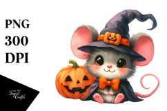Simple Halloween Baby Mouse Drawing | Clipart Product Image 3