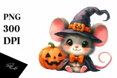 Simple Halloween Baby Mouse Drawing | Clipart Product Image 3