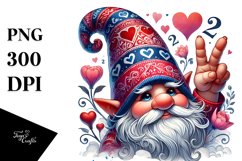 Detailed Valentines Gnome PNG Product Image 1