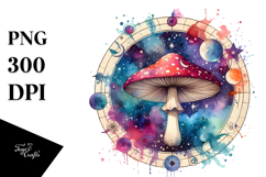 Magical Celestial Mushroom Tarot Splash PNG Product Image 1