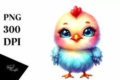 Colorful Smiling Cute Baby Chicken | Clipart Product Image 3