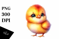 Colorful Smiling Cute Baby Chicken | Clipart Product Image 1