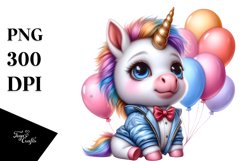 Whimsical Unicorn Posing Clipart Product Image 3