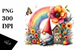 Gnome House Autumn Scene | Clipart Product Image 1