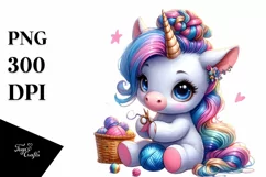 Playing Baby Unicorn in Funny Style, Transparent PNG Product Image 3