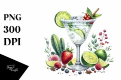 Sublimation Sticker Flower Watercolor Margarita Clipart Product Image 3