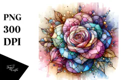 Wooden Stained Rose,High-Res PNG Product Image 1
