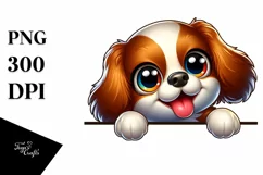 Colorful Cartoon Baby Spaniel | Clipart Product Image 3