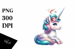 Baby Unicorn on Broadway Stage, Magical PNG Product Image 3