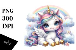 Pastel Cute Baby Unicorn from Enchanted Castle | Clipart Product Image 3