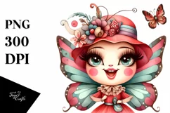 Vintage Watercolor Butterfly Clipart Product Image 1