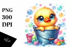 Colorful Baby Duck | Watercolor Product Image 3