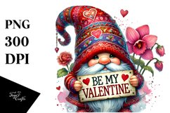 Detailed Valentines Gnome PNG Product Image 1