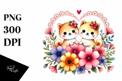 Cute Shiba Inu Hearts Unity PNG Product Image 1