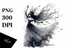 Gothic Fairy Dancing, High-Res PNG Product Image 1