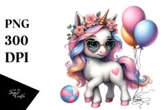 Colorful Baby Unicorn Johny Bravo Balloons Product Image 3