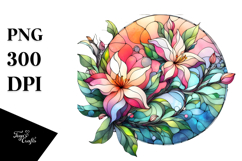 Abstract Stained Gardenia PNG Product Image 1