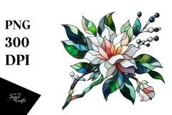 Stained Gardenia Abstract, PNG Product Image 1