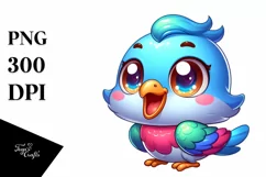 Colorful Baby Dove Smiling | Clipart Product Image 3