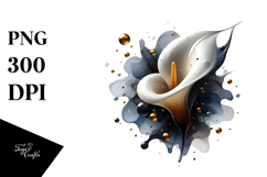 Abstract Glossy Calla Lily, PNG Product Image 1