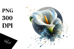Abstract Calla Lily Material PNG Product Image 1
