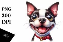 Crazy Boston Terrier Popping Eyes | Sublimation | Clipart Product Image 3