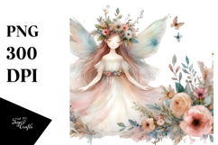Washed Watercolor Boho Fairy PNG Product Image 1