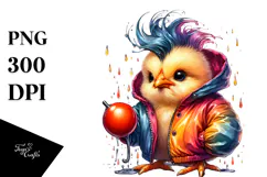 Revolting Baby Chicken with Raincoat PNG Product Image 1