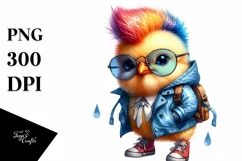 Revolting Baby Chicken with Raincoat PNG Product Image 1