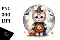 dressed for Halloween Baby Kitten PNG Product Image 1